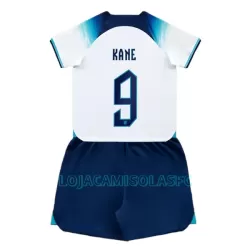 Camisola Inglaterra Kane 9 Criança Equipamento 1ª Mundial 2022 Camisola Inglaterra Kane 9 Criança Equipamento 1ª Mundial 2022