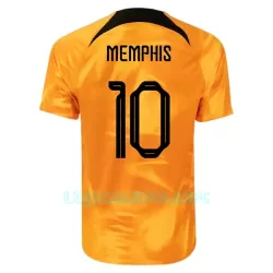 Camisola Holanda Memphis 10 Homem Equipamento 1ª Mundial 2022 Camisola Holanda Memphis 10 Homem Equipamento 1ª Mundial 2022