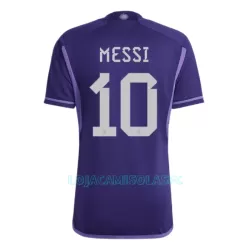 Camisola Messi 10 Argentina Homem Equipamento 2ª Mundial 2022 Camisola Messi 10 Argentina Homem Equipamento 2ª Mundial 2022
