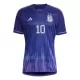 Camisola Messi 10 Argentina Homem Equipamento 2ª Mundial 2022