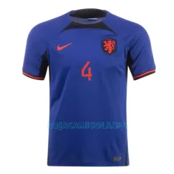 Camisola VIRGIL 4 Holanda Homem Equipamento 2ª Mundial 2022 Camisola VIRGIL 4 Holanda Homem Equipamento 2ª Mundial 2022