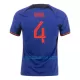 Camisola VIRGIL 4 Holanda Homem Equipamento 2ª Mundial 2022