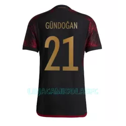 Camisola Alemanha Ilkay Gündogan 21 Homem Equipamento 2ª Mundial 2022 Camisola Alemanha Ilkay Gündogan 21 Homem Equipamento 2ª Mundial 2022