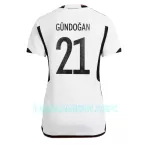 Camisola Alemanha Ilkay Gündogan 21 Mulher Equipamento 1ª Mundial 2022