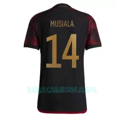 Camisola Alemanha Jamal Musiala 14 Homem Equipamento 2ª Mundial 2022 Camisola Alemanha Jamal Musiala 14 Homem Equipamento 2ª Mundial 2022