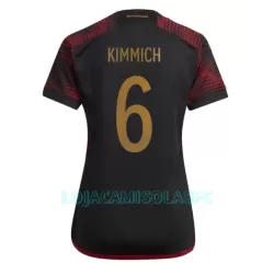 Camisola Alemanha Joshua Kimmich 6 Mulher Equipamento 2ª Mundial 2022 Camisola Alemanha Joshua Kimmich 6 Mulher Equipamento 2ª Mundial 2022