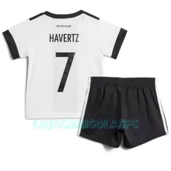 Camisola Alemanha Kai Havertz 7 Criança Equipamento 1ª Mundial 2022