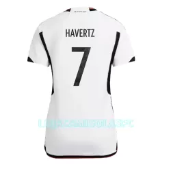 Camisola Alemanha Kai Havertz 7 Mulher Equipamento 1ª Mundial 2022
