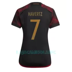 Camisola Alemanha Kai Havertz 7 Mulher Equipamento 2ª Mundial 2022