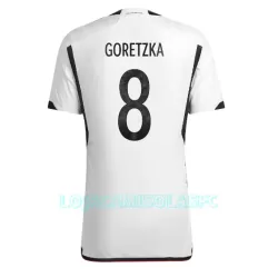 Camisola Alemanha Leon Goretzka 8 Homem Equipamento 1ª Mundial 2022 Camisola Alemanha Leon Goretzka 8 Homem Equipamento 1ª Mundial 2022