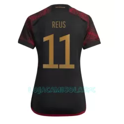 Camisola Alemanha Marco Reus 11 Mulher Equipamento 2ª Mundial 2022 Camisola Alemanha Marco Reus 11 Mulher Equipamento 2ª Mundial 2022