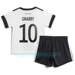 Camisola Alemanha Serge Gnabry 10 Criança Equipamento 1ª Mundial 2022 Camisola Alemanha Serge Gnabry 10 Criança Equipamento 1ª Mundial 2022