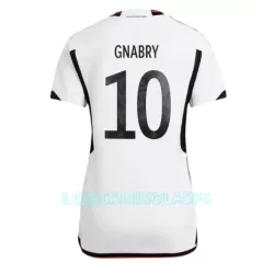 Camisola Alemanha Serge Gnabry 10 Mulher Equipamento 1ª Mundial 2022 Camisola Alemanha Serge Gnabry 10 Mulher Equipamento 1ª Mundial 2022