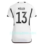 Camisola Alemanha Thomas Müller 13 Mulher Equipamento 1ª Mundial 2022