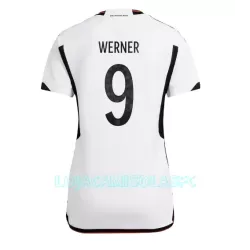 Camisola Alemanha Timo Werner 9 Mulher Equipamento 1ª Mundial 2022 Camisola Alemanha Timo Werner 9 Mulher Equipamento 1ª Mundial 2022