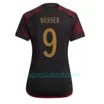Camisola Alemanha Timo Werner 9 Mulher Equipamento 2ª Mundial 2022