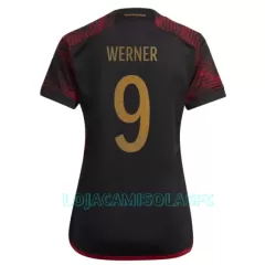 Camisola Alemanha Timo Werner 9 Mulher Equipamento 2ª Mundial 2022 Camisola Alemanha Timo Werner 9 Mulher Equipamento 2ª Mundial 2022