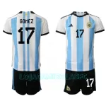 Camisola Argentina Alejandro Gomez 17 Criança Equipamento 1ª Mundial 2022
