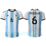 Camisola Argentina German Pezzella 6 Homem Equipamento 1ª Mundial 2022