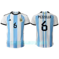 Camisola Argentina German Pezzella 6 Homem Equipamento 1ª Mundial 2022 Camisola Argentina German Pezzella 6 Homem Equipamento 1ª Mundial 2022