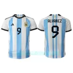 Camisola Argentina Julian Alvarez 9 Homem Equipamento 1ª Mundial 2022