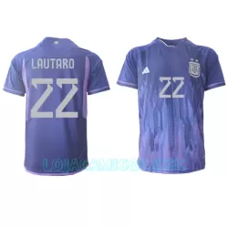 Camisola Argentina Lautaro Martinez 22 Homem Equipamento 2ª Mundial 2022 Camisola Argentina Lautaro Martinez 22 Homem Equipamento 2ª Mundial 2022