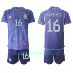 Camisola Argentina Lisandro Martinez 16 Criança Equipamento 2ª Mundial 2022