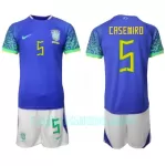 Camisola Brasil Casemiro 5 Criança Equipamento 2ª Mundial 2022