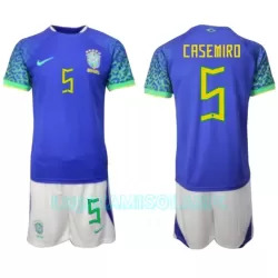 Camisola Brasil Casemiro 5 Criança Equipamento 2ª Mundial 2022