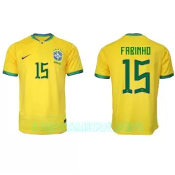 Camisola Brasil Fabinho 15 Homem Equipamento 1ª Mundial 2022 Camisola Brasil Fabinho 15 Homem Equipamento 1ª Mundial 2022