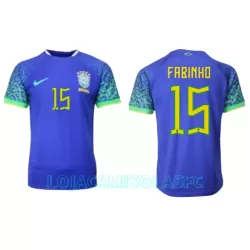 Camisola Brasil Fabinho 15 Homem Equipamento 2ª Mundial 2022 Camisola Brasil Fabinho 15 Homem Equipamento 2ª Mundial 2022