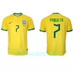 Camisola Brasil Lucas Paqueta 7 Homem Equipamento 1ª Mundial 2022