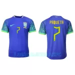 Camisola Brasil Lucas Paqueta 7 Homem Equipamento 2ª Mundial 2022