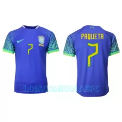 Camisola Brasil Lucas Paqueta 7 Homem Equipamento 2ª Mundial 2022 Camisola Brasil Lucas Paqueta 7 Homem Equipamento 2ª Mundial 2022