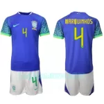 Camisola Brasil Marquinhos 4 Criança Equipamento 2ª Mundial 2022
