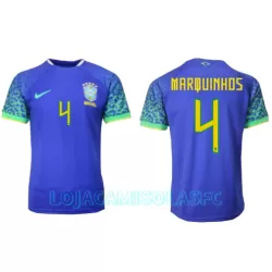 Camisola Brasil Marquinhos 4 Homem Equipamento 2ª Mundial 2022 Camisola Brasil Marquinhos 4 Homem Equipamento 2ª Mundial 2022