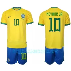 Camisola Brasil Neymar Jr 10 Criança Equipamento 1ª Mundial 2022