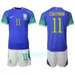 Camisola Brasil Philippe Coutinho 11 Criança Equipamento 2ª Mundial 2022