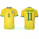 Camisola Brasil Philippe Coutinho 11 Homem Equipamento 1ª Mundial 2022