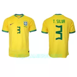 Camisola Brasil Thiago Silva 3 Homem Equipamento 1ª Mundial 2022 Camisola Brasil Thiago Silva 3 Homem Equipamento 1ª Mundial 2022