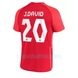 Camisola Canadá Jonathan David 20 Homem Equipamento 1ª Mundial 2022 Camisola Canadá Jonathan David 20 Homem Equipamento 1ª Mundial 2022