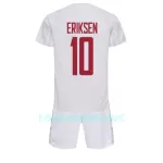 Camisola Dinamarca Christian Eriksen 10 Criança Equipamento 2ª Mundial 2022
