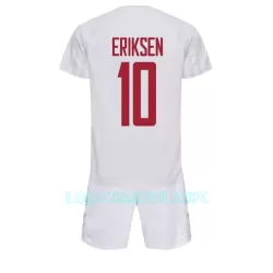 Camisola Dinamarca Christian Eriksen 10 Criança Equipamento 2ª Mundial 2022