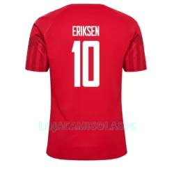 Camisola Dinamarca Christian Eriksen 10 Homem Equipamento 1ª Mundial 2022 Camisola Dinamarca Christian Eriksen 10 Homem Equipamento 1ª Mundial 2022