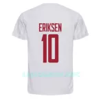 Camisola Dinamarca Christian Eriksen 10 Homem Equipamento 2ª Mundial 2022