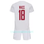Camisola Dinamarca Daniel Wass 18 Criança Equipamento 2ª Mundial 2022