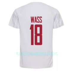 Camisola Dinamarca Daniel Wass 18 Homem Equipamento 2ª Mundial 2022 Camisola Dinamarca Daniel Wass 18 Homem Equipamento 2ª Mundial 2022