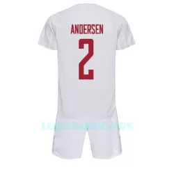 Camisola Dinamarca Joachim Andersen 2 Criança Equipamento 2ª Mundial 2022