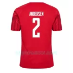 Camisola Dinamarca Joachim Andersen 2 Homem Equipamento 1ª Mundial 2022