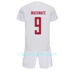 Camisola Dinamarca Martin Braithwaite 9 Criança Equipamento 2ª Mundial 2022